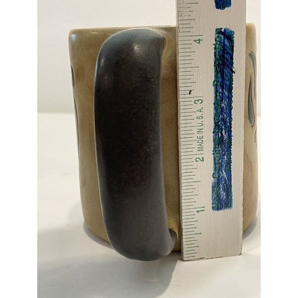 Mara of Mexico Brown Stoneware Coffee Mug Tea Cup Sun Energy Positivity Clarity - Picture 8 of 9